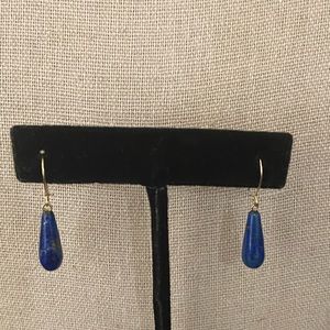 Dainty lapis earrings.